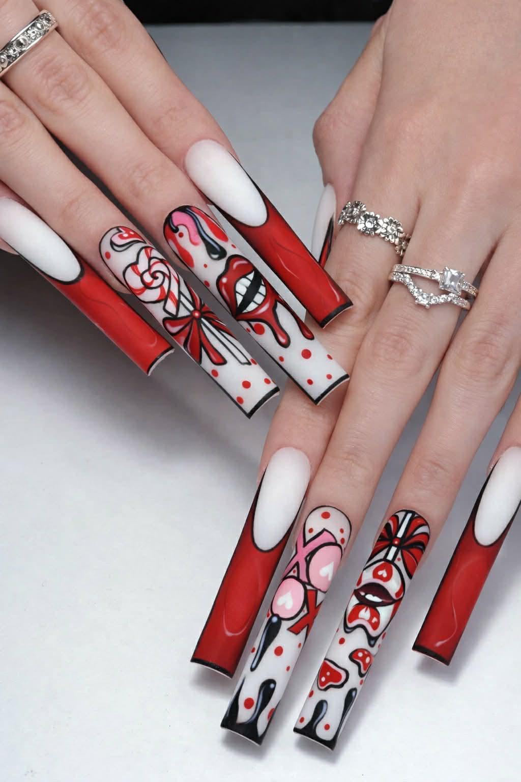 Pop-Art Bow Nails